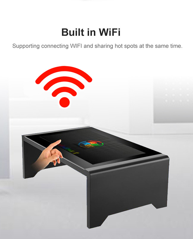 43 Inch Customization Smart Touch LCD Multitouch Coffee Table With Windows