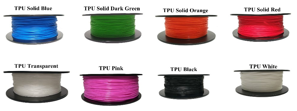 excellent quality 1.75MM 2.85MM 3MM TPU Flexible filament for 3d printers