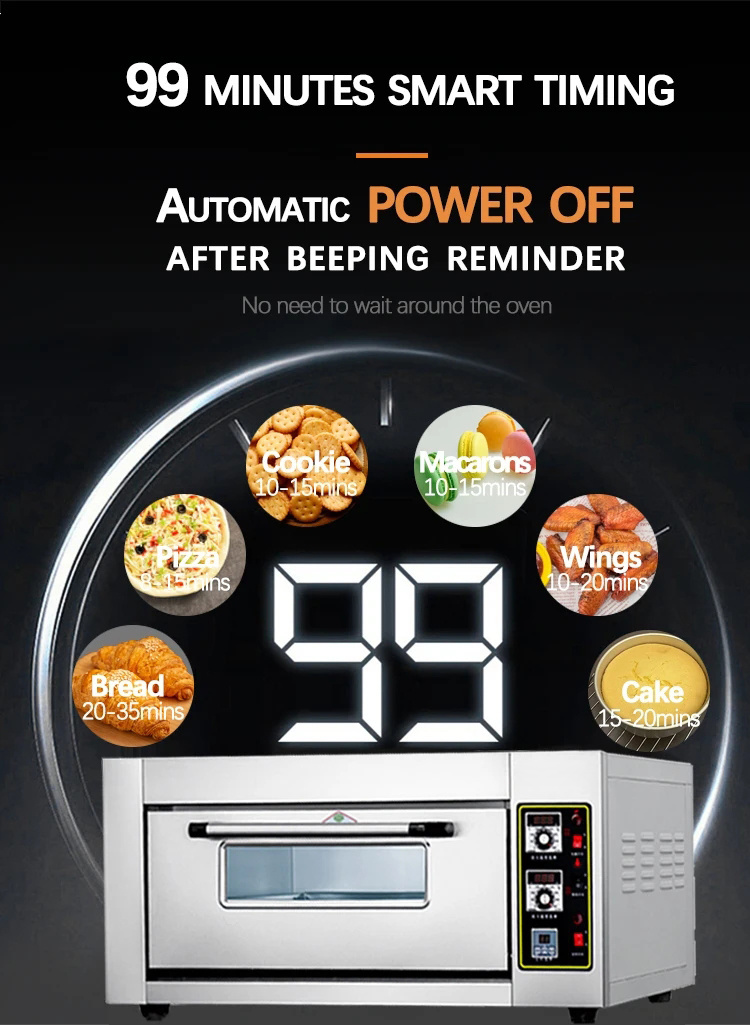 OEM Intelligent Commercial Electric Baking Oven with Independent Temperature Control