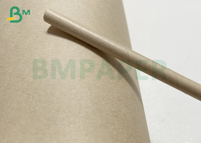 Wet Resistance Brown Straw Paper With Pure Wood Pulp In Roll