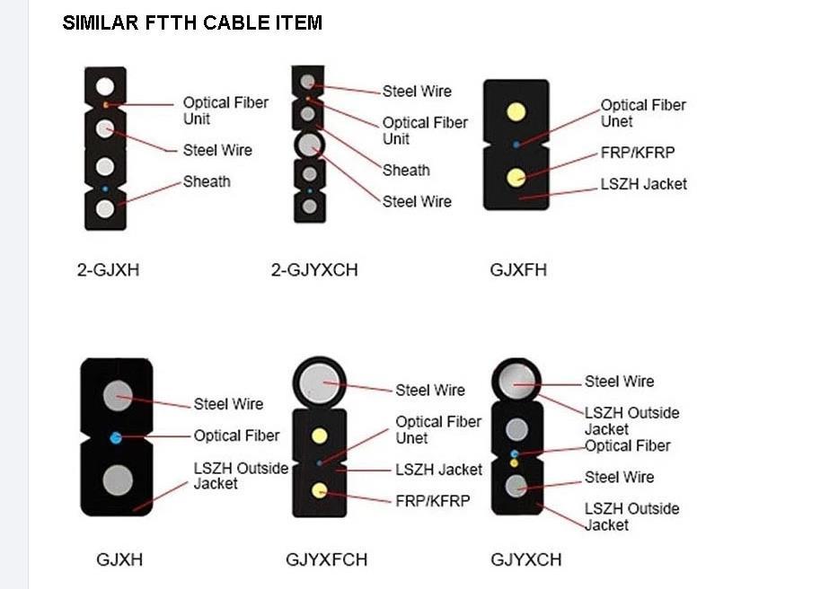 Wholesales Outdoor Patch Cord FTTH Fiber Optic Drop Cable Mini Sc Waterproof Connector to The X in Telecommunication