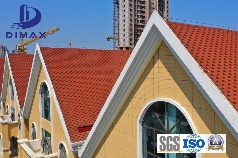 Factory Direct Sell Top Quality Geometric Stone Coated Fiberglass Asphalt Roofing Tile