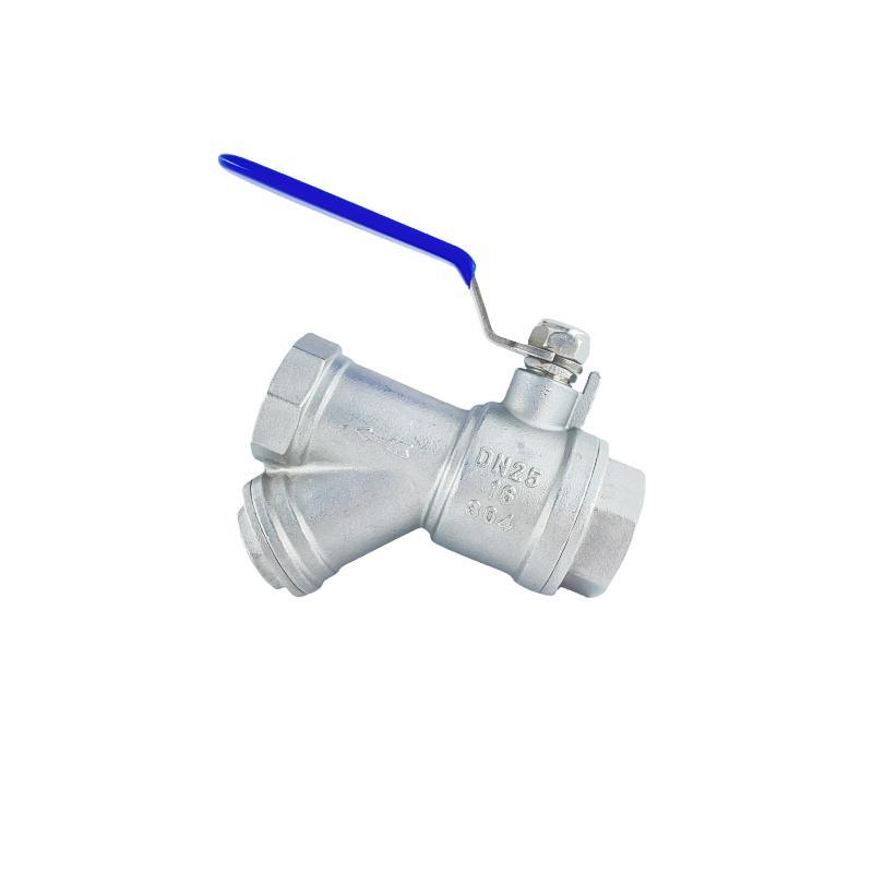 Pipe Fittings Adaptor Y Type Stainless Steel Strainer Filter Ball Valve
