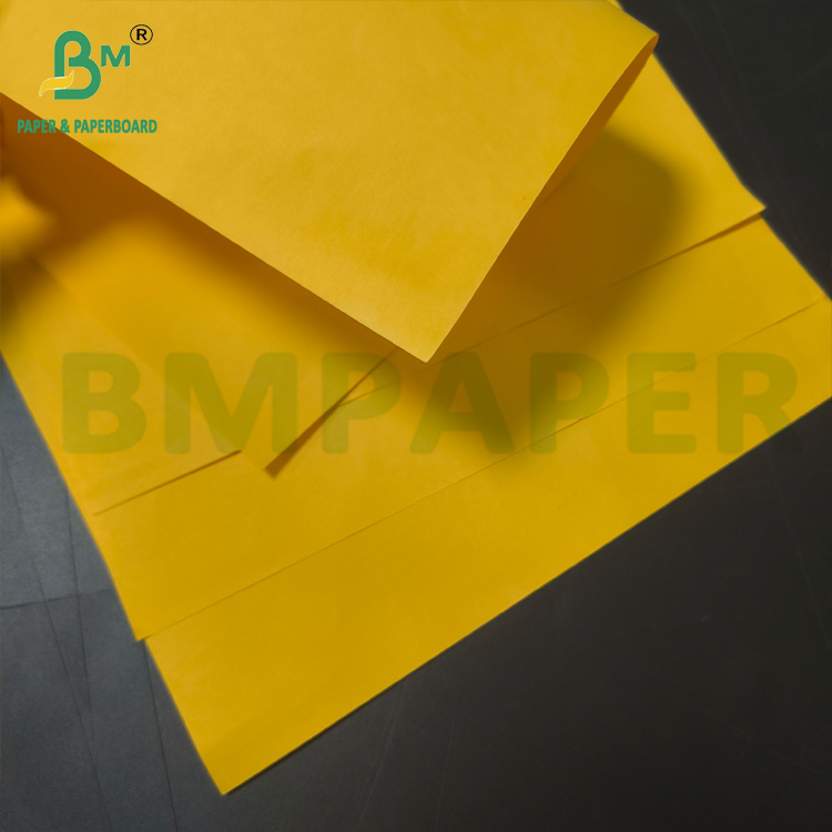 90g 110g Golden Yellow Kraft Paper For Mailing Envelope Sheet And Roll