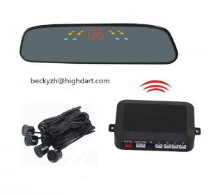 China LED Wireless Car Parking Sensor System With Rear View Mirror Display Reverse Radar on sale 