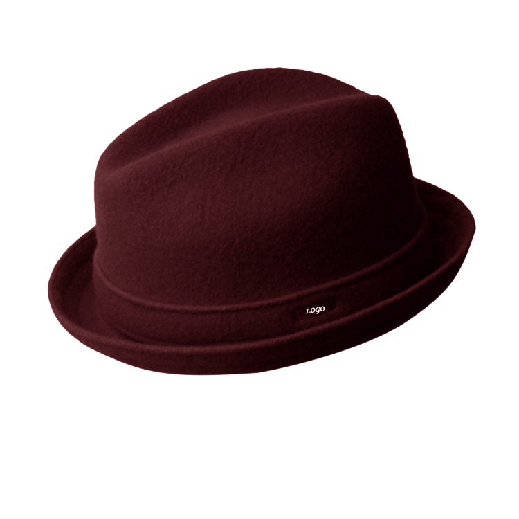 Wool Player Fedora hat , Jazz Hat faux wool felt fedora For man