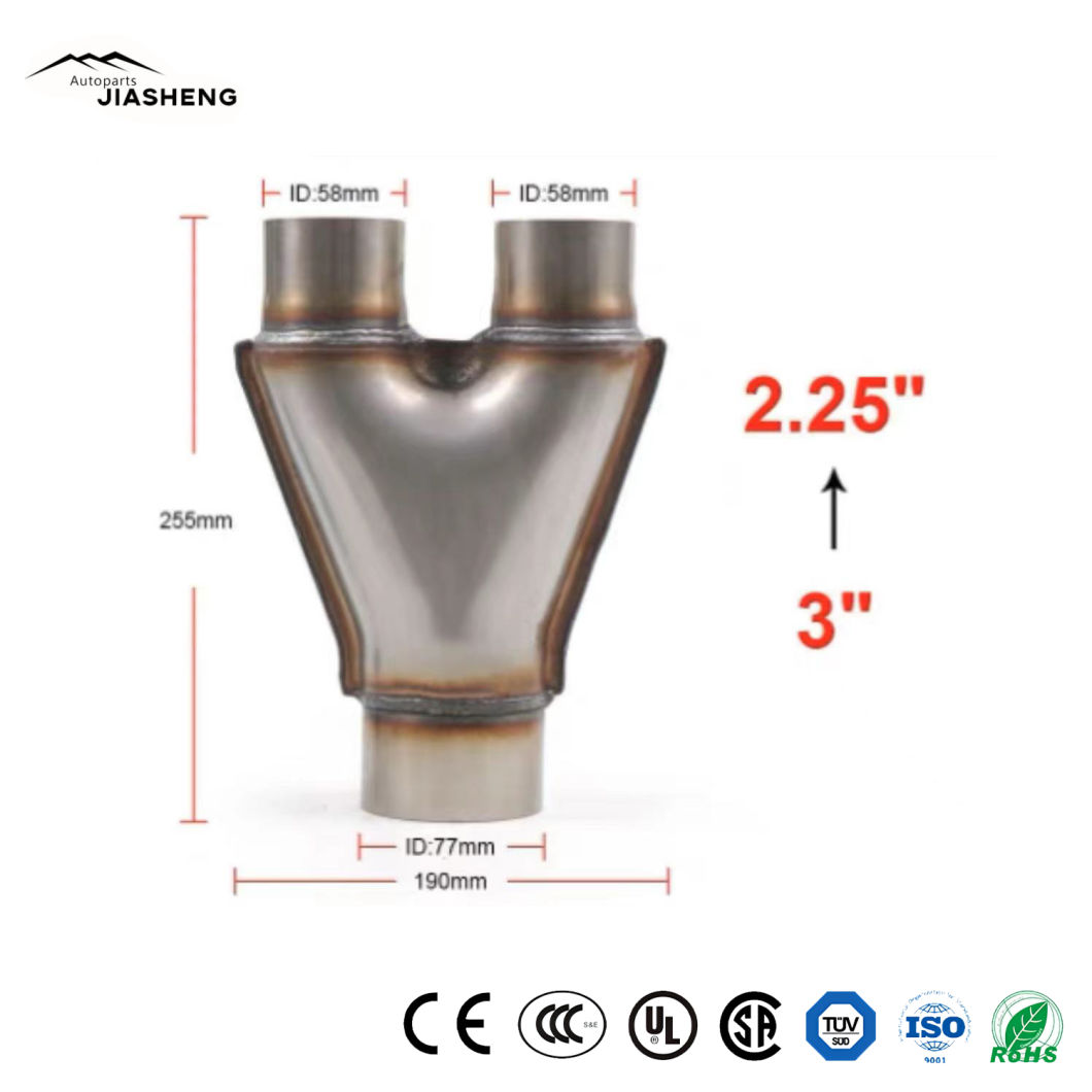 Y-Shaped Three-Way Exhaust Pipe Auto Engine Exhaust Auto Catalytic Converter with High Quality