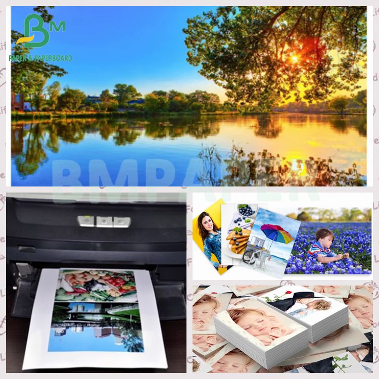 128gsm 200gsm white waterproof 4R A4 photo paper for digital printer