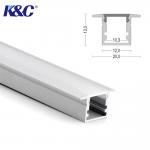 LED Strip Light Recessed Aluminium Profile Extrusion Channel With Diffuser 20*13mm
