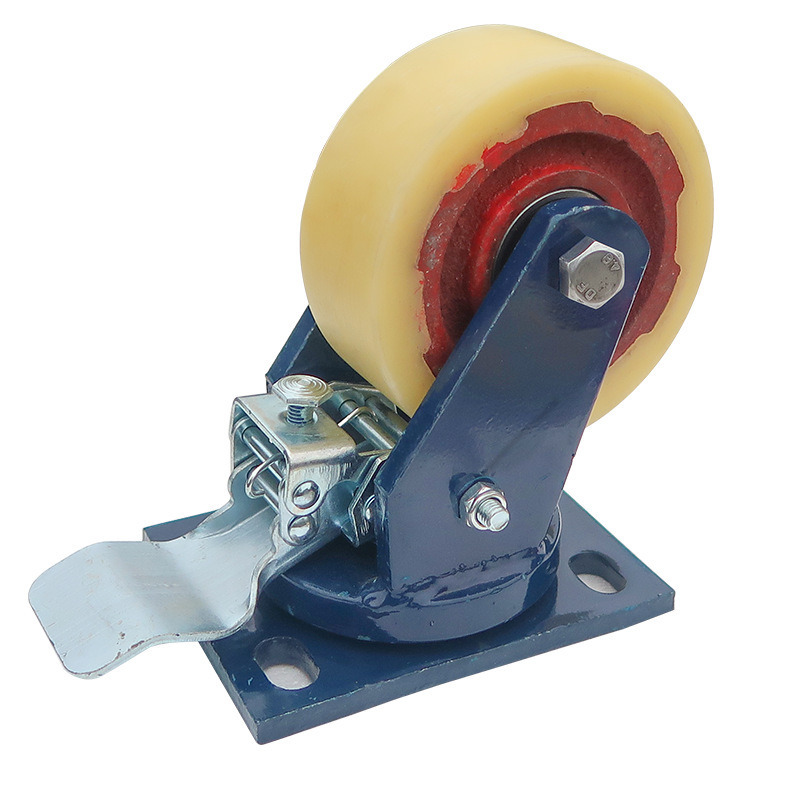 High Load Heavy Duty 1000kg to 1.2 Ton Red Iron Core Nylon Caster Wheel