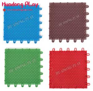 Multifunctional Rubber Playground Tiles Pp Material Long Lifetime