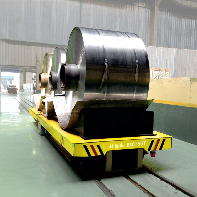 50 ton battery powered transfer cart for steel foil coils transport