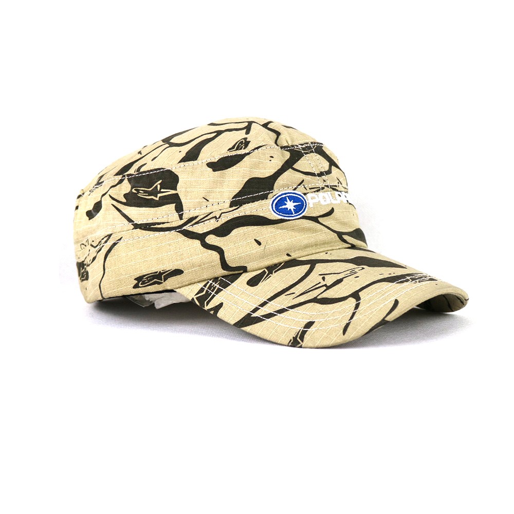 Flat Embroidery Camo Military cadet cap adjustable for unisex