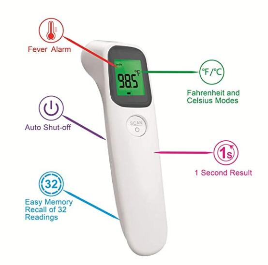 High Accuracy Infrared Forehead Thermometer Digital For Medical Easy Operation