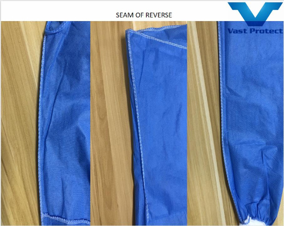 AAMI Disposable SMS Hypo-Allergenic Fabric Anti-Mildew and Anti-Bacterial Waterproof Isolation Gown