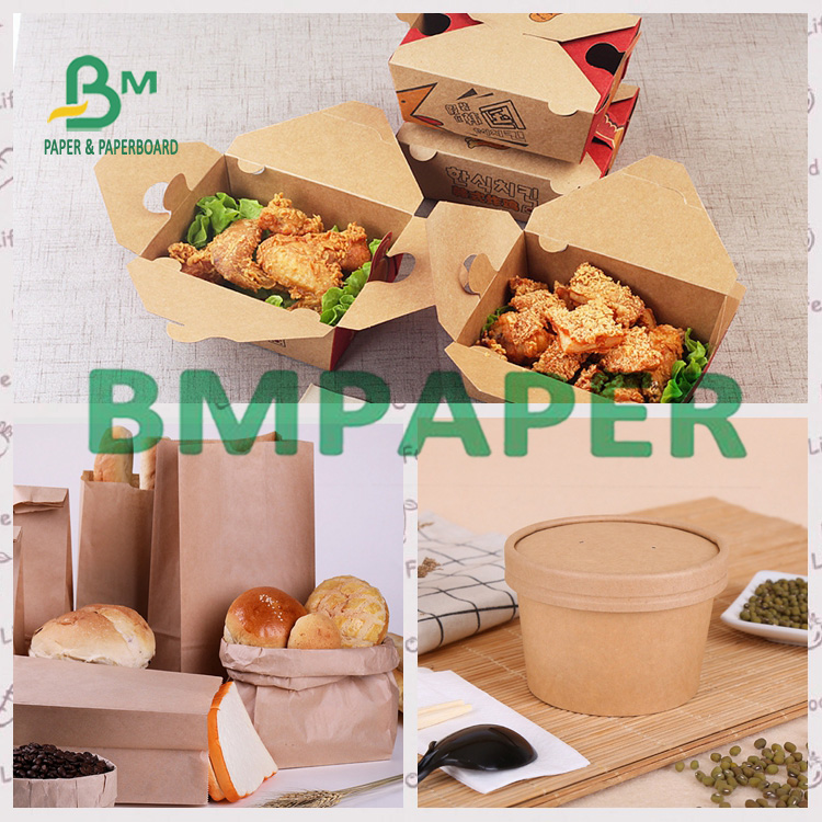 PE Coated Food Wrapping Kraft Paper Waterproof For Fried Chicken Box