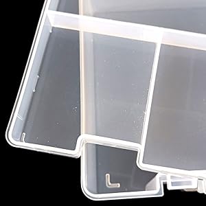 SHIYIJIA bead organizer storage containers tackle box craft tray plastic clear grid small