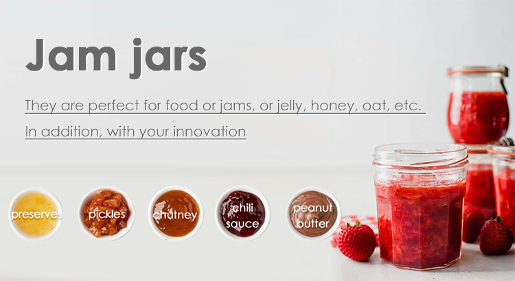 Personalized Custom 4 Oz 12 Oz Canned Food Glass Jar Chili Sauce Jars with Screw Lid