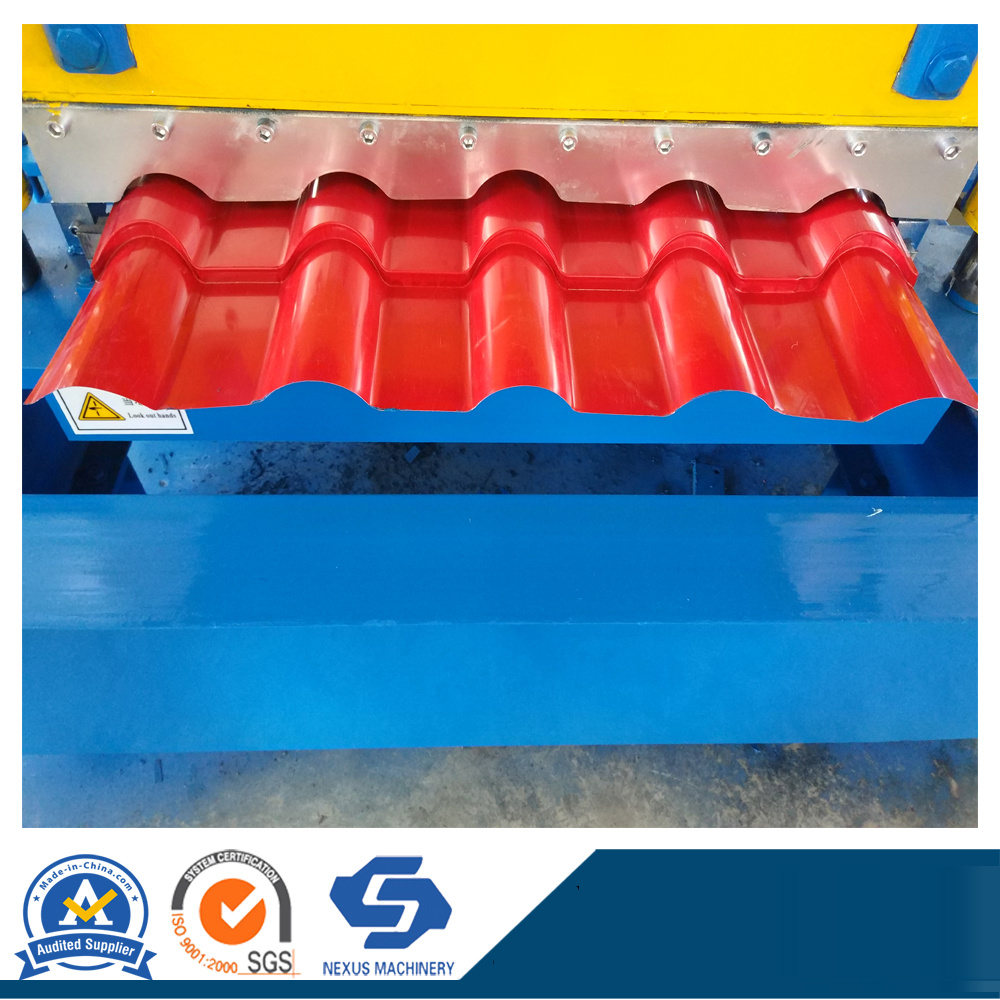China Machinery Galvanized Metal Glazed Tile Sheet Metal Roof Roll Forming Machine Price