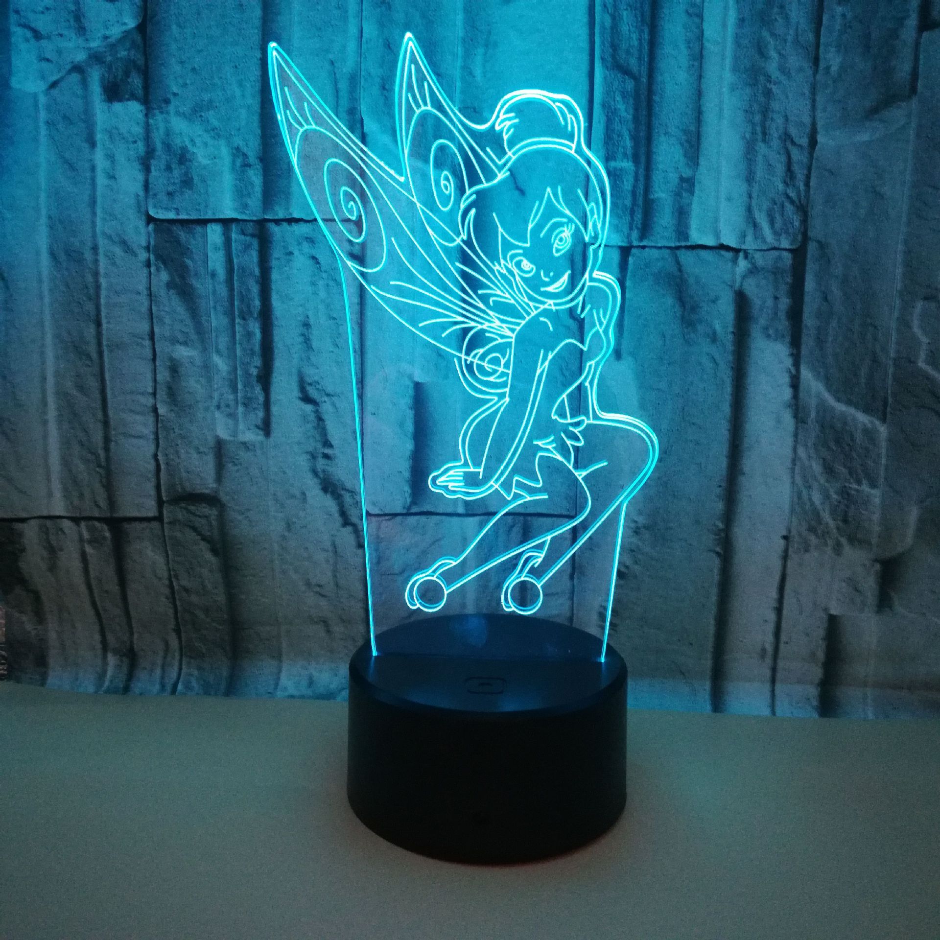 Barbie Anime cartoon pattern custom 3D night light colorful angel LED remote control lamp creative gift table lamp
