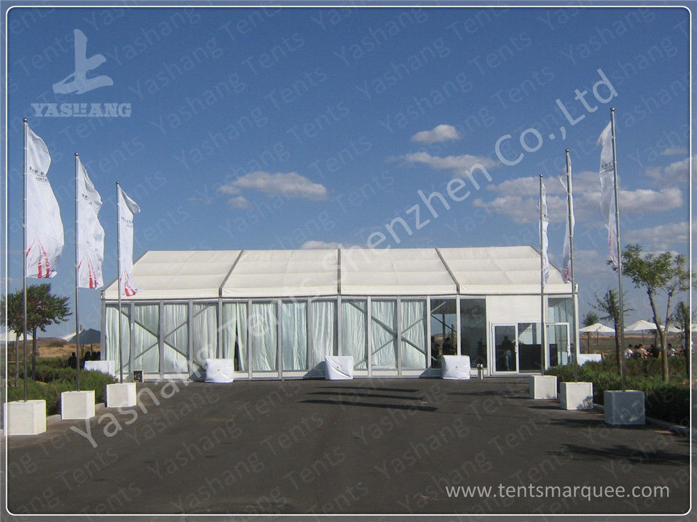 Commercial Enclosed Gazebo Tent Marquee With 850gsm White Fabric Top Cover