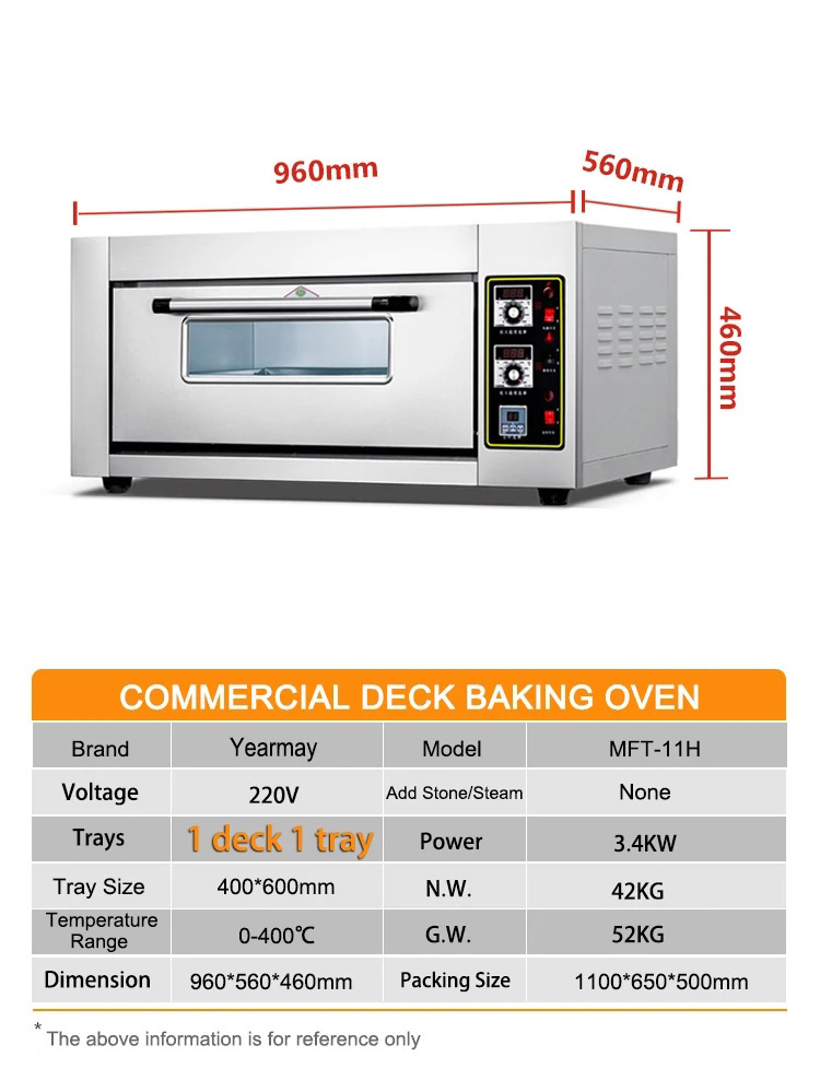 3 Layer Desk 3-9 Trays Stainless Steel Electric Oven with Smart Control and LED Light Baking Oven