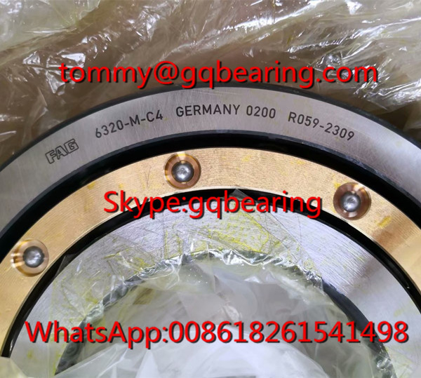 FAG 6320-M-C4 Brass Cage Type Deep Groove Ball Bearing