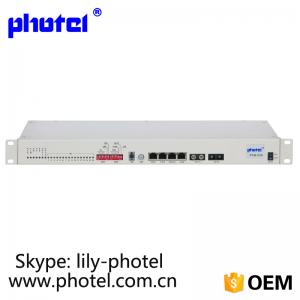 PDH Fiber Optical Multiplexer 4E1 PDH with 4 ports 100M or 1000M Ethernet with two fiber port , double power supply