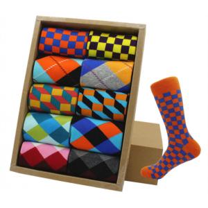 China Hot Sale Funny Designed Casual Crew High Quality Men Socks Color Compression Happy Cotton Socks supplier