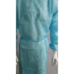 PE Laminated Level 1 Disposable Isolation Gowns Waterproof Nonwoven Isolation Gown Long Sleeve
