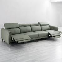 China New Three-Seat Leather Sofa Villa Living Room Large-Sized Italian Minimalist Style Functional Sofa Combination on sale