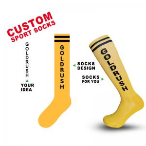China Custom Sports Running Knee High Compression Socks 20-30Mmhg Unisex Stretch Football Socks supplier
