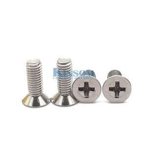 China Countersunk machine screws steel 1018A 1008A 1002A nickel coating Kinsom custom fasteners supplier