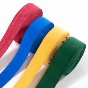 Stock solid color foldover elastic band for headband hair bow soft elastic bias binding tape