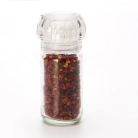 80ml Spices condiments Custom design private logo ceramic core cylindrical transparent glass grinding bottle