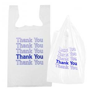 PLA Biodegradable Thank You Shopping Plastic Grocery T-Shirt Bags