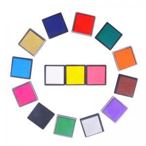 12 Colors Cute Inkpad Craft Oil Based DIY Ink Pads for Rubber Stamps Fabric Scrapbook Decor Fingerprint Stamp Pad