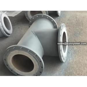China Cast Basalt Lined Steel Pipe Tee supplier
