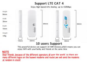 China Unlocked Huawei E8372 E8372h 150Mbps 4G Black or White  Wifi USB Modem LTE Wifi Dongle Support 10 Wifi Users  4G Dongle on sale 