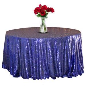 China Purple Tablelcloth for sale! Sequin tablecloth new design round table sequin cloth on sale 