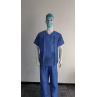 Non woven hospital patient gown uniform V neck short sleeve medical surgical doctor nurse disposable uniform