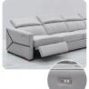 Modern Minimalist Leather Sofa Living Room L-Shaped Chaise Longue Corner Cowhide