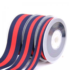 Polyester Custom Logo Print Stripe 1.5 Grosgrain Printed Ribbon