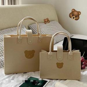 Felt Bag Bear Bag Tote Bag Ladies Niche Design Multi-purpose Simple Large-capacity Tote Bag Simple Bag