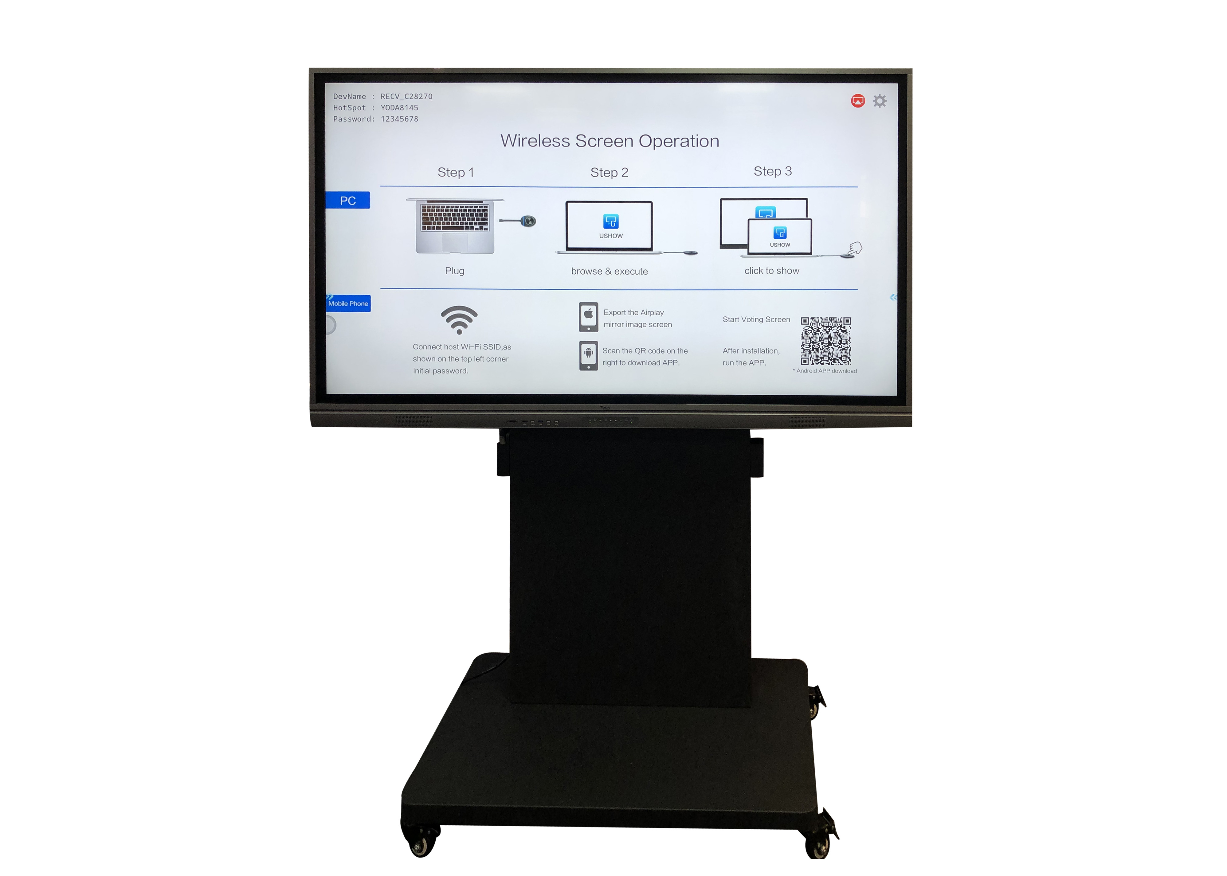 Brightness 350cd/m2  LCD Interactive Touch Screen