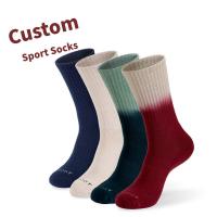 China Arbitrary Pattern Wholesale Custom Sports Socks Unisex Gradient Design Tie Dye Socks on sale
