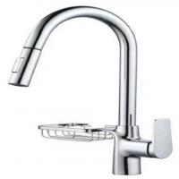 Single Hole Pullout Spray Kitchen Faucet with Soap Basket/Pull Down Kitchen Faucet
