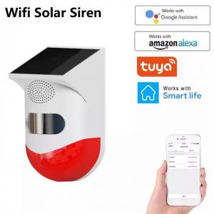 Glomarket Tuya Smart Wifi Outdoor Solar Infrared Alarm Siren IntelligentWaterproof Security Alarm Systems