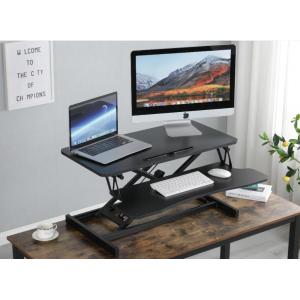 Desktop Standing Desk Office Workstation Desk Converter Pneumatic Table