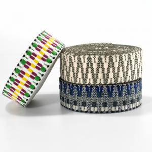 40mm wide colorful polyester cotton jacquard weave webbing canvas belt handbag luggage straps shoes garment